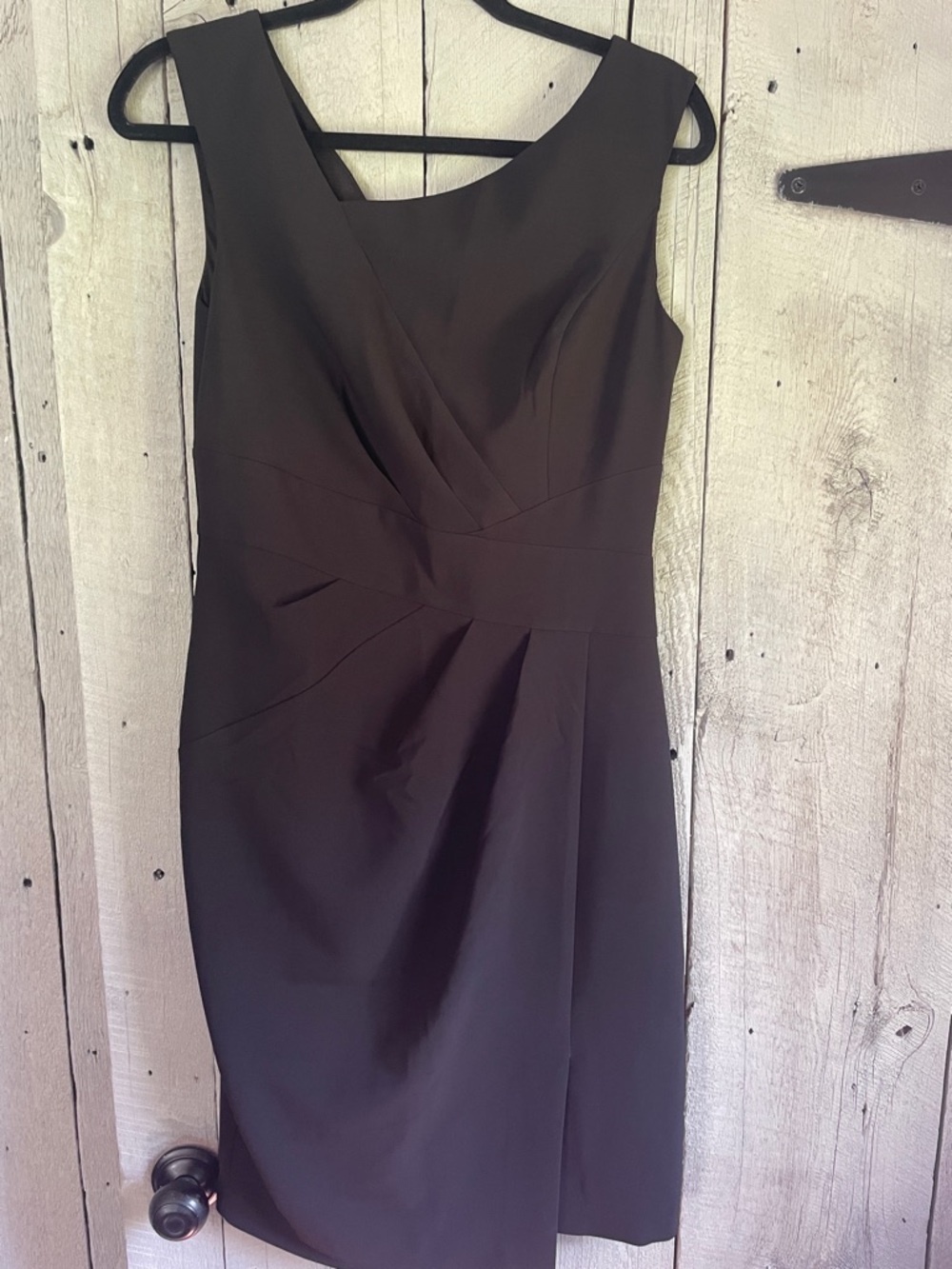 White House Black Market Black Sleeveless Midi Sheath Dress